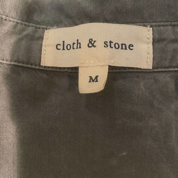 Anthropologie, Cloth & Stone: Light Denim Button Tencel Collared Dress, Medium - Picture 7 of 8